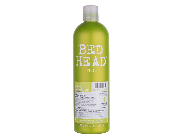Shampoo Tigi Bed Head Re-Energize 750 ml Beschädigtes Flakon