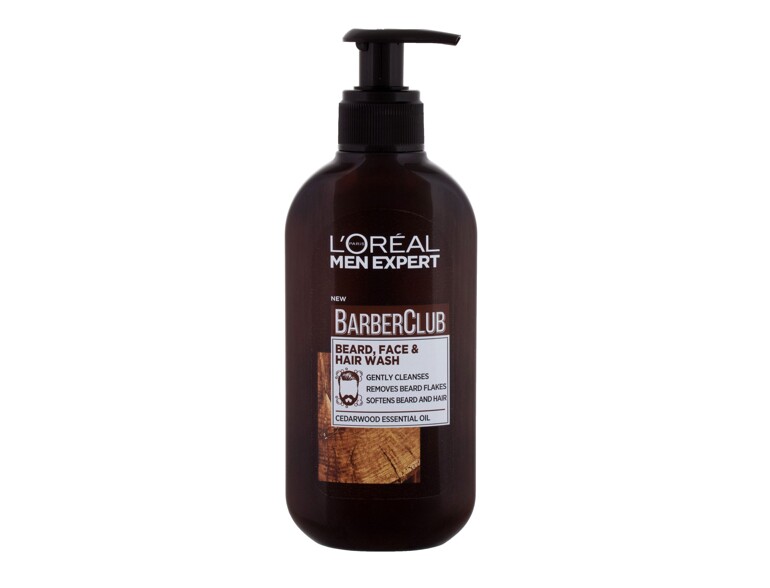 Shampoo per la barba L'Oréal Paris Men Expert Barber Club Beard, Face & Hair Wash 200 ml
