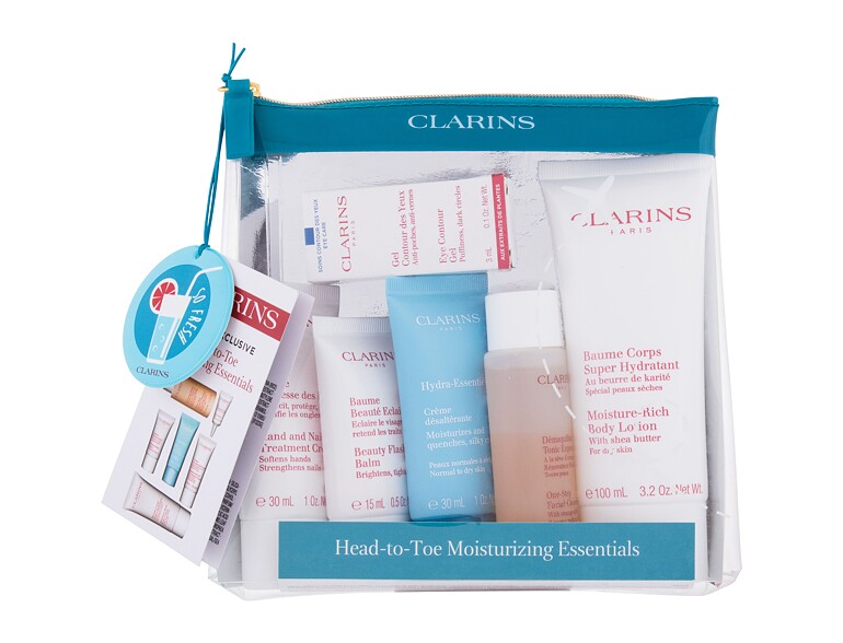 Crème de jour Clarins Head-To-Toe Moisturizing Essentials 30 ml Sets