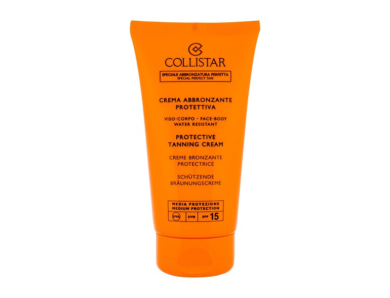 Soin solaire corps Collistar Special Perfect Tan Protective Tanning Cream SPF15 150 ml boîte endomma