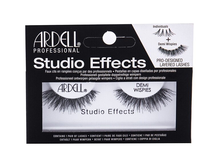 Falsche Wimpern Ardell Studio Effects Demi Wispies 1 St. Black Beschädigte Schachtel