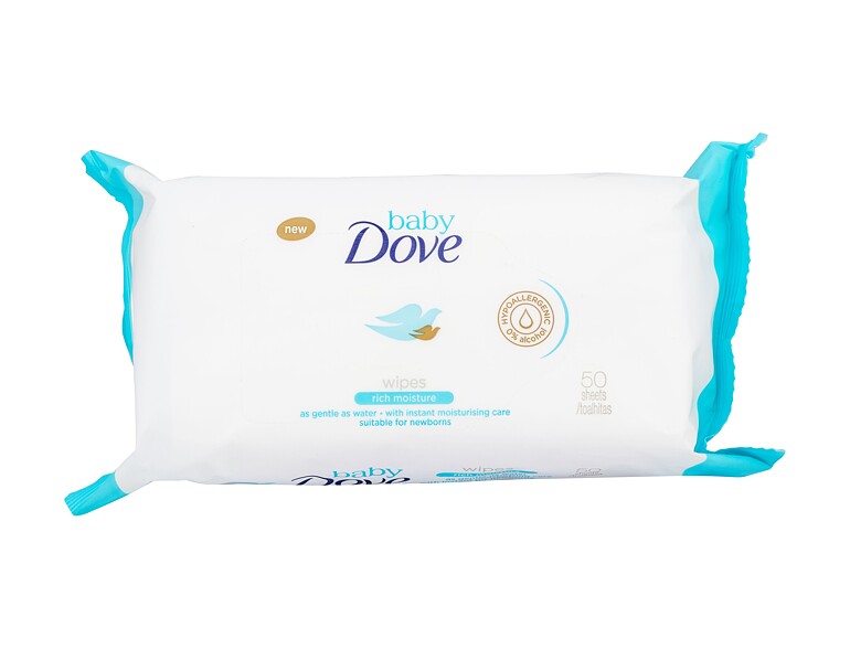 Salviettine detergenti Dove Baby Rich Moisture 50 St. confezione danneggiata