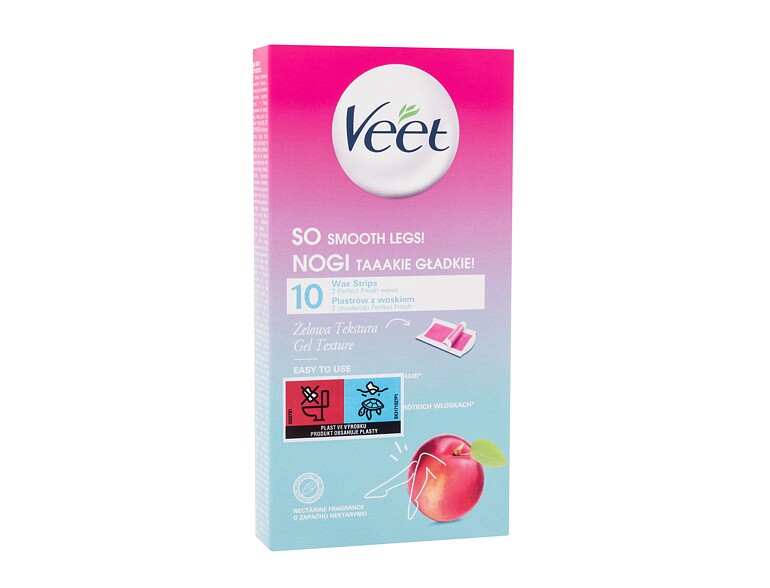 Depilationspräparat Veet So Smooth Legs! Wax Strips Nectarine 10 St.
