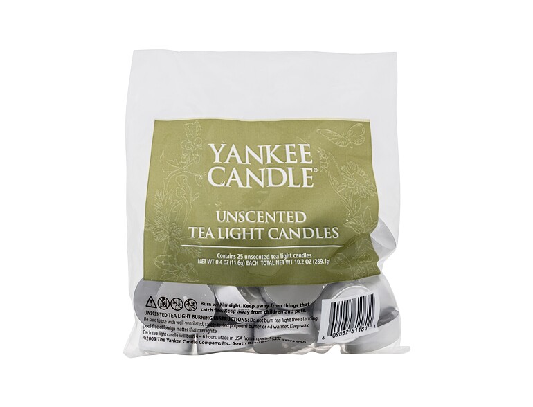 Candela profumata Yankee Candle Tea Light Candles Unscented 290 g