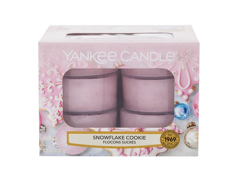 Bougie parfumée Yankee Candle Snowflake Cookie 117,6 g boîte endommagée