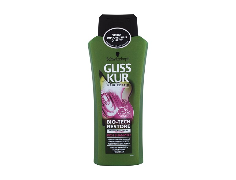 Shampoo Schwarzkopf Gliss Bio-Tech Restore 400 ml flacone danneggiato