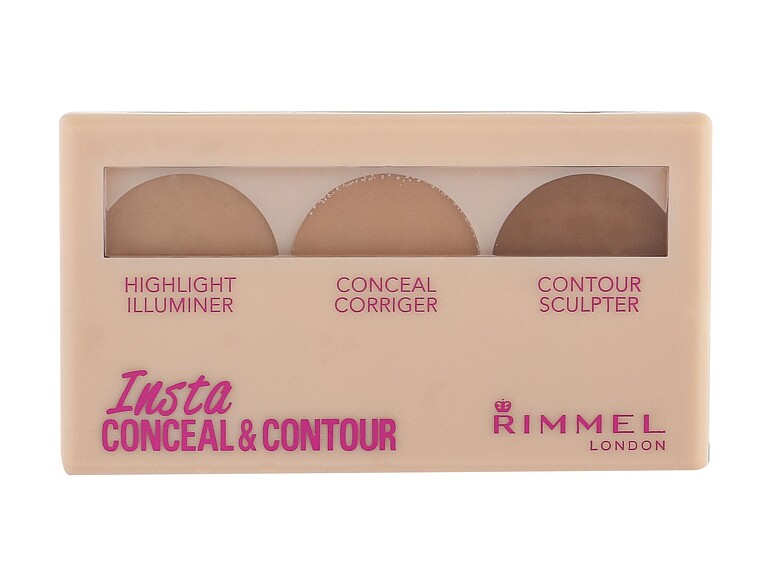 Contouring Palette Rimmel London Insta Conceal & Contour 8,4 g 020 Medium Beschädigte Verpackung