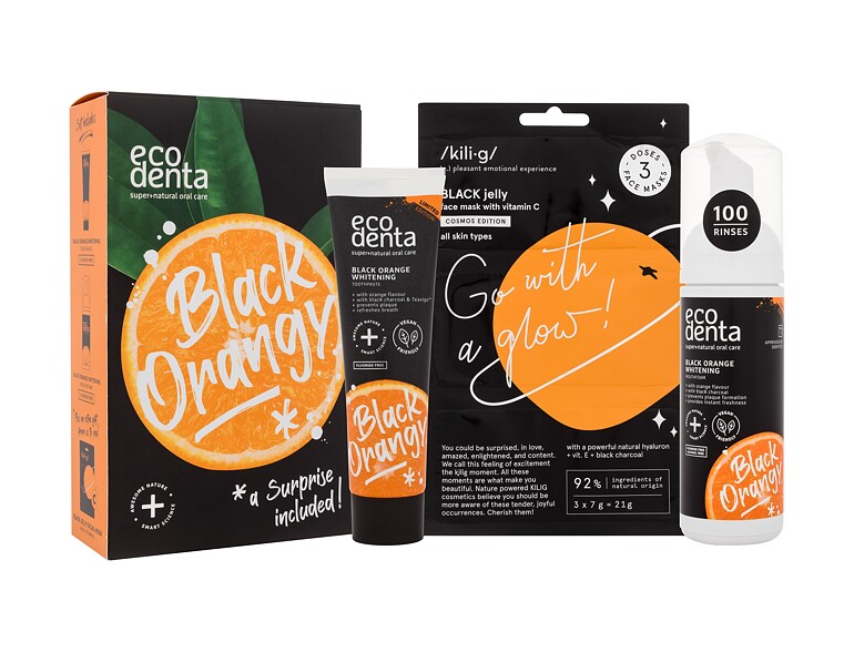 Zahnpasta  Ecodenta Toothpaste Black Orange Whitening 100 ml Beschädigte Schachtel Sets