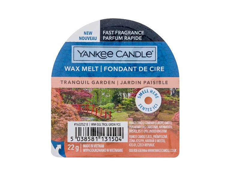 Cera profumata Yankee Candle Tranquil Garden 22 g