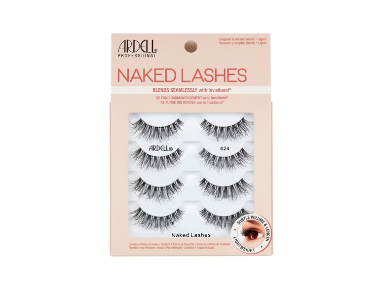 Falsche Wimpern Ardell Naked Lashes 424 4 St. Black Beschädigte Schachtel