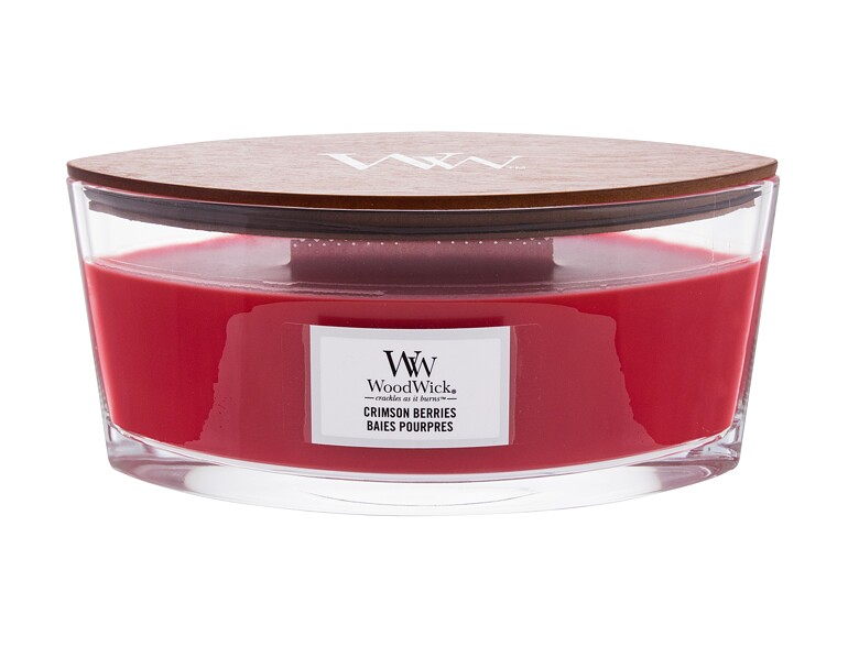 Candela profumata WoodWick Crimson Berries 453,6 g confezione danneggiata