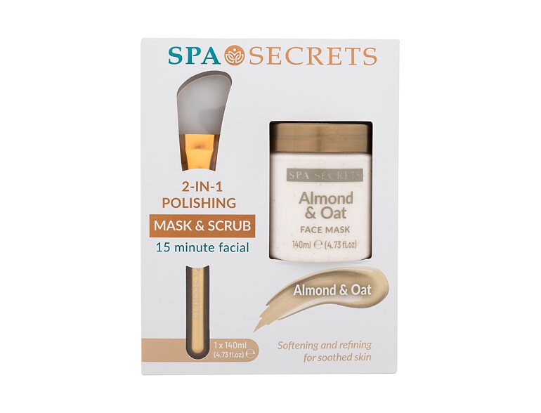 Gesichtsmaske Xpel Spa Secrets Almond & Oat 2-in-1 Polishing Face Mask 140 ml Beschädigte Schachtel Sets