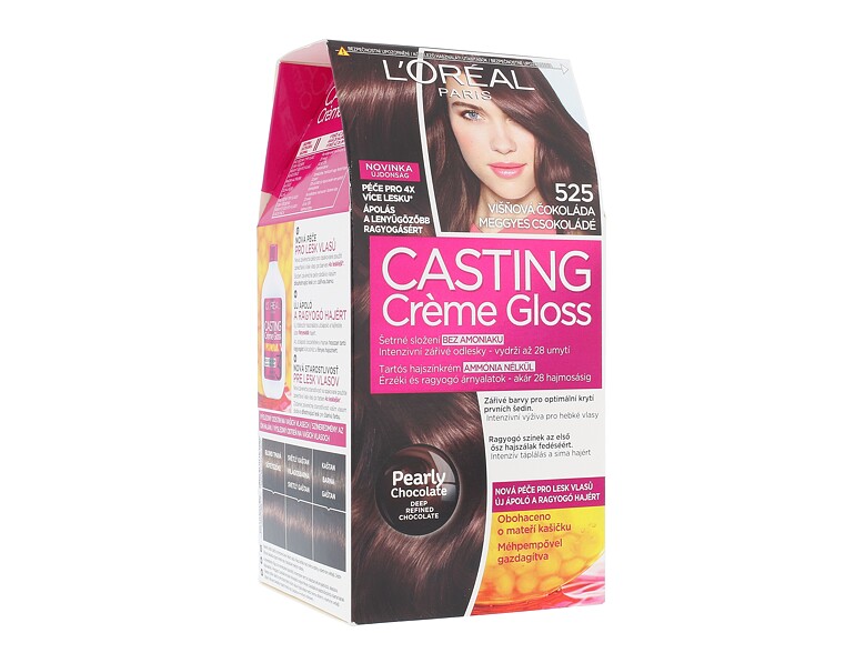 Haarfarbe L'Oréal Paris Casting Creme Gloss 48 ml 525 Cherry Chocolate Beschädigte Schachtel