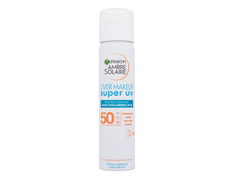 Sonnenschutz fürs Gesicht Garnier Ambre Solaire Super UV Over Makeup Protection Mist SPF50 75 ml