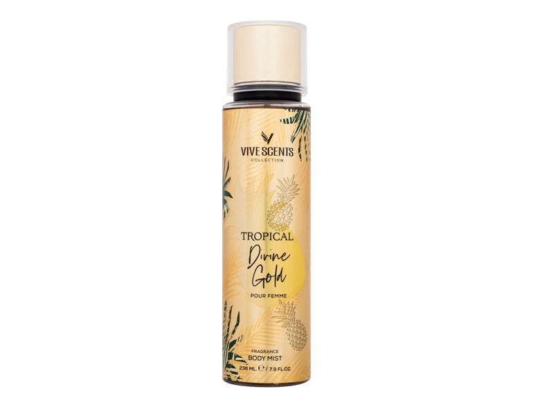 Spray per il corpo Vive Scents Tropical Divine Gold 236 ml