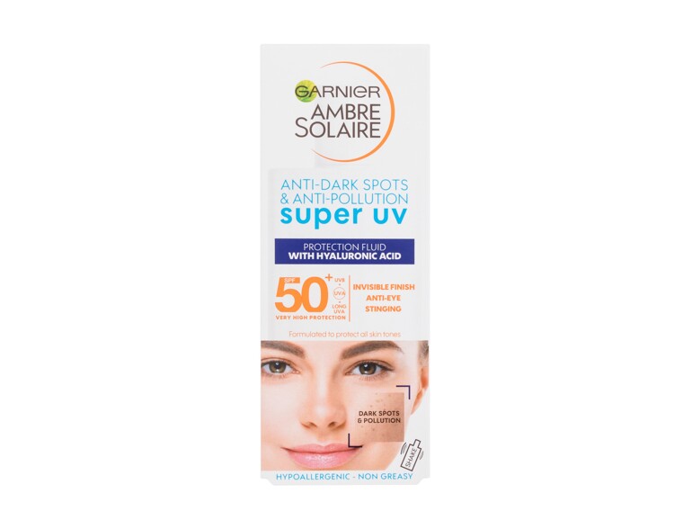 Sonnenschutz fürs Gesicht Garnier Ambre Solaire Super UV Hyaluronic Acid SPF50+ 40 ml Beschädigte Schachtel