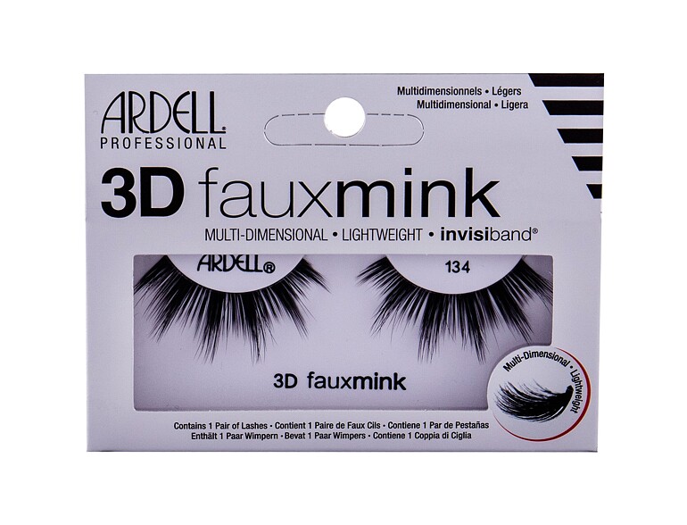 Faux cils Ardell 3D Faux Mink 134 1 St. Black boîte endommagée