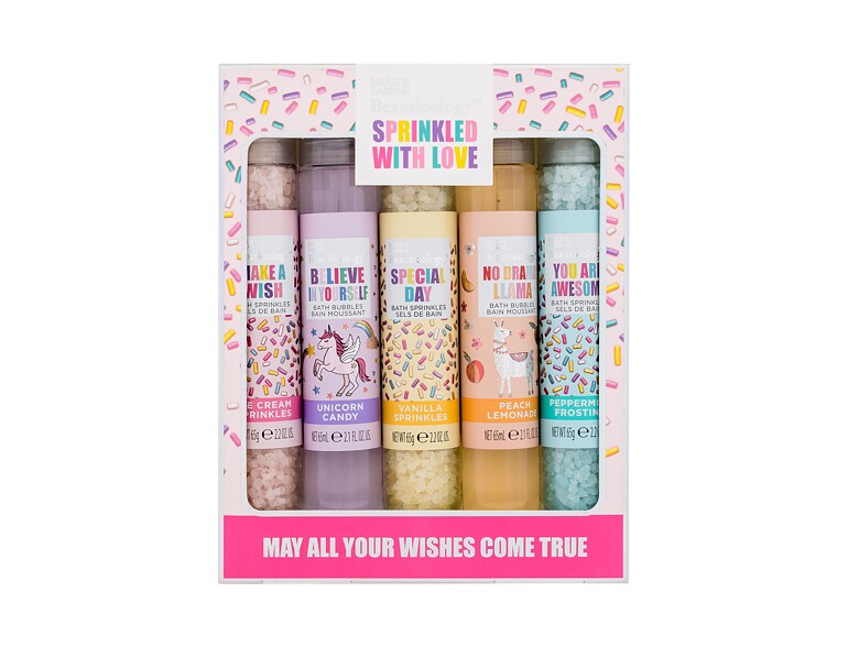 Badesalz  Baylis & Harding Beauticology™ Sprinkled With Love 65 g Beschädigte Schachtel Sets
