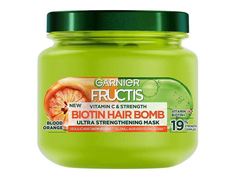 Masque cheveux Garnier Fructis Vitamin & Strength Biotin Hair Bomb 320 ml