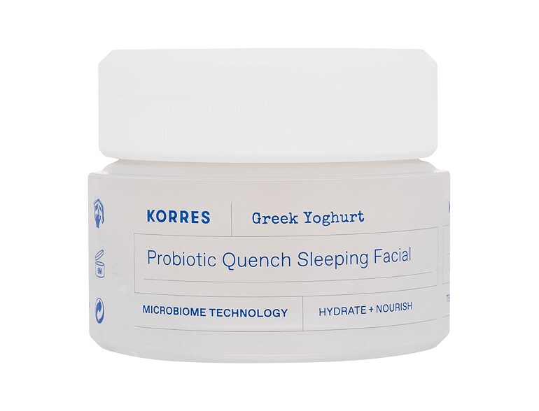 Crema notte per il viso Korres Greek Yoghurt Probiotic Quench Sleeping Facial 40 ml