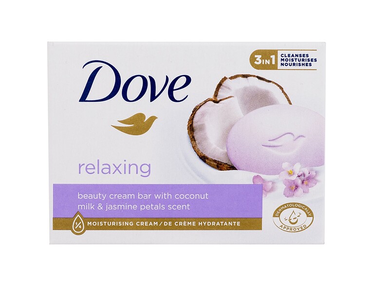 Pain de savon Dove Relaxing Beauty Cream Bar 90 g boîte endommagée