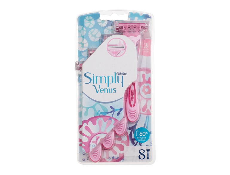 Rasierer Gillette Venus 3 Simply 8 St. Beschädigte Schachtel
