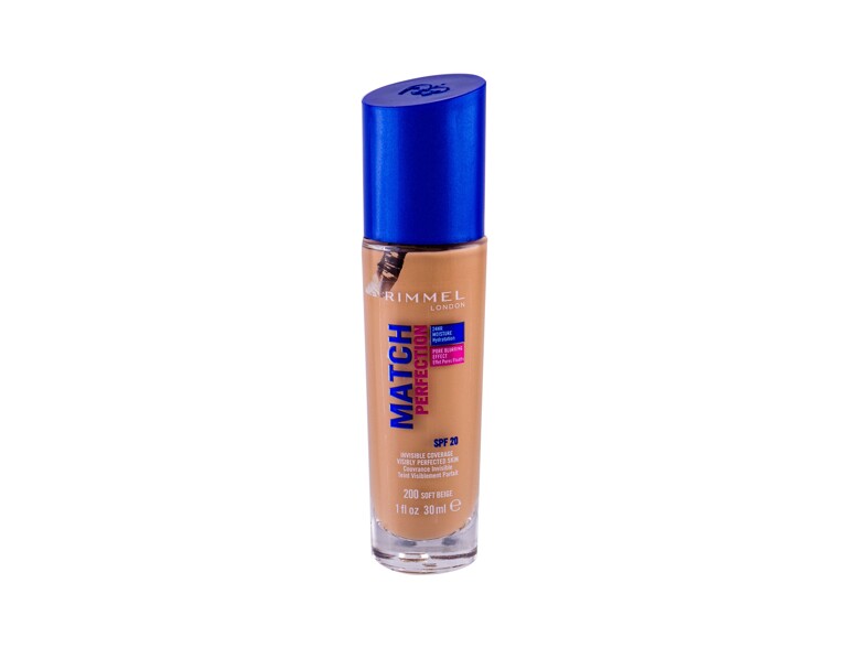 Fondotinta Rimmel London Match Perfection SPF20 30 ml 200 Soft Beige flacone danneggiato