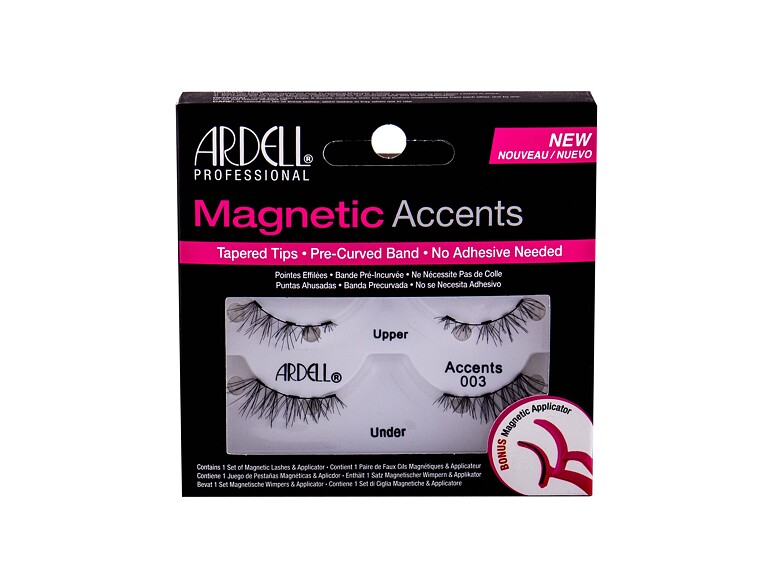 Falsche Wimpern Ardell Magnetic Accents 003 1 St. Black Beschädigte Schachtel