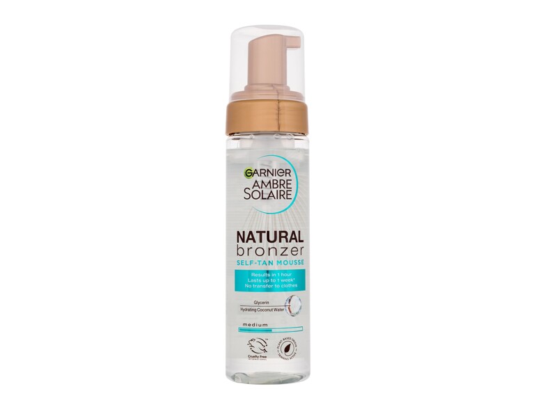 Selbstbräuner Garnier Ambre Solaire Natural Bronzer Self Tan Mousse 200 ml Beschädigtes Flakon