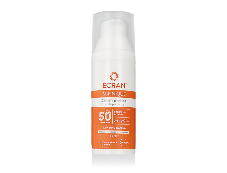Sonnenschutz fürs Gesicht Ecran Sunnique Anti-Dark Spots Protective Fluid SPF50+ 50 ml