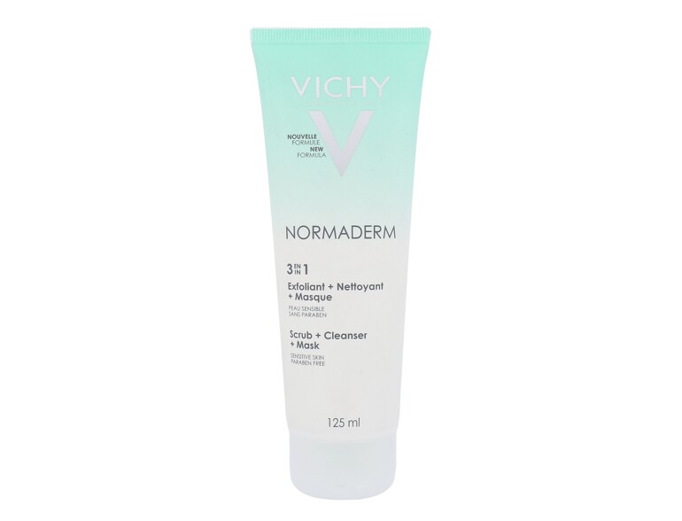 Peeling per il viso Vichy Normaderm 3in1 Scrub + Cleanser + Mask 125 ml