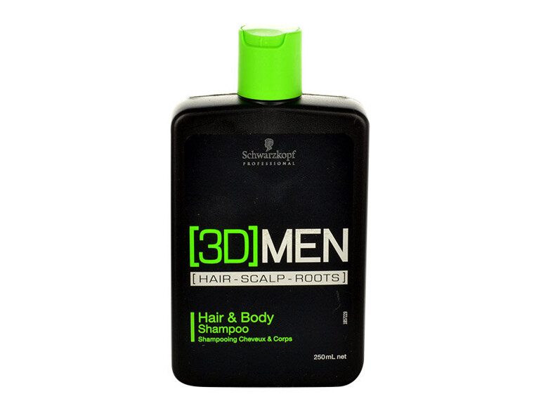 Shampoo Schwarzkopf Professional 3DMEN Hair & Body 250 ml Beschädigtes Flakon