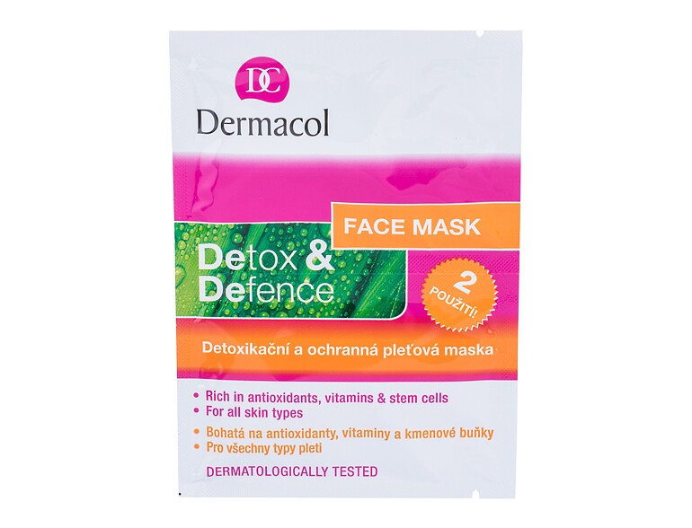 Maschera per il viso Dermacol Detox & Defence 16 g