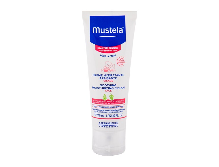 Crema giorno per il viso Mustela Bébé Soothing Moisturizing Face Cream 40 ml scatola danneggiata