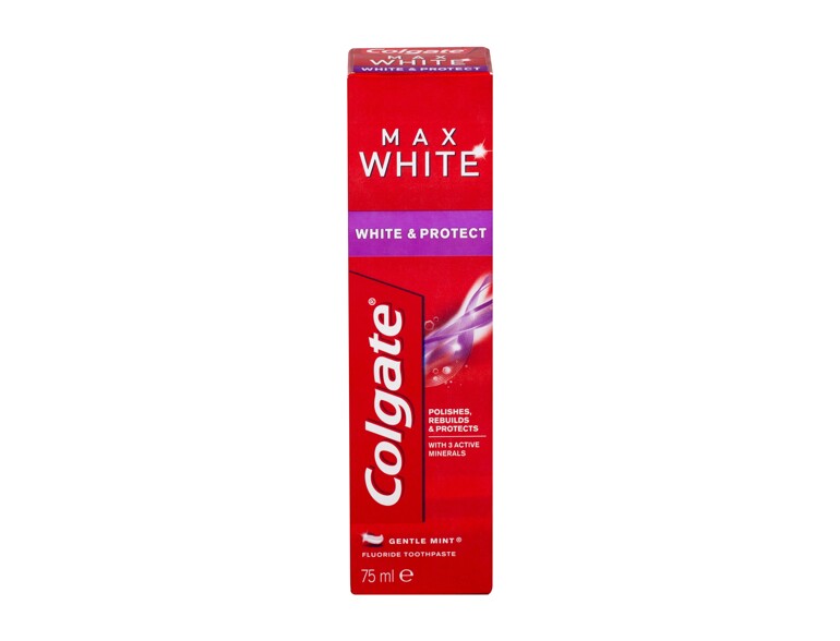 Dentifrice Colgate Max White White & Protect 75 ml boîte endommagée