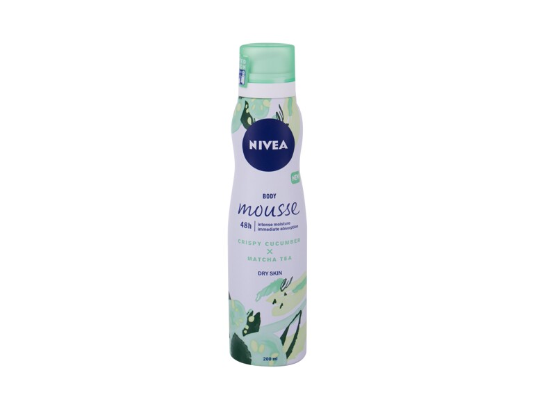 Körperlotion Nivea Body Mousse Cucumber & Matcha Tea 48h 200 ml