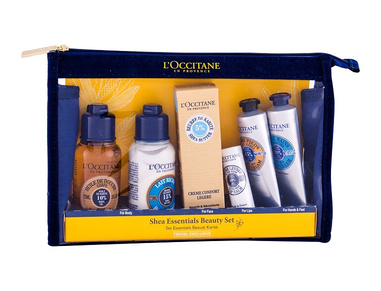 Huile de douche L'Occitane Shea Butter Essentials Beauty Set 75 ml emballage endommagé Sets