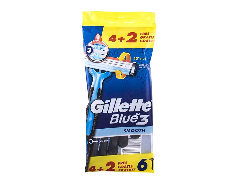 Rasierer Gillette Blue3 Smooth 6 St. Beschädigte Verpackung