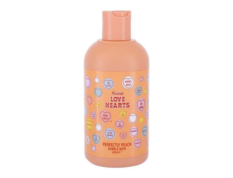 Bain moussant Swizzels Love Hearts Perfectly Peach 400 ml flacon endommagé