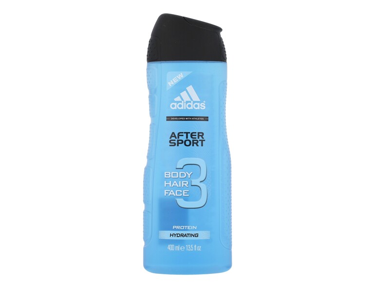 Gel douche Adidas 3in1 After Sport 400 ml emballage endommagé