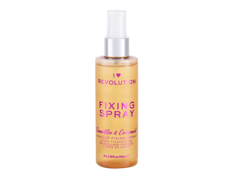 Make-up Fixierer Makeup Revolution London I Heart Revolution Fixing Spray Vanilla & Coconut 100 ml Beschädigtes Flakon
